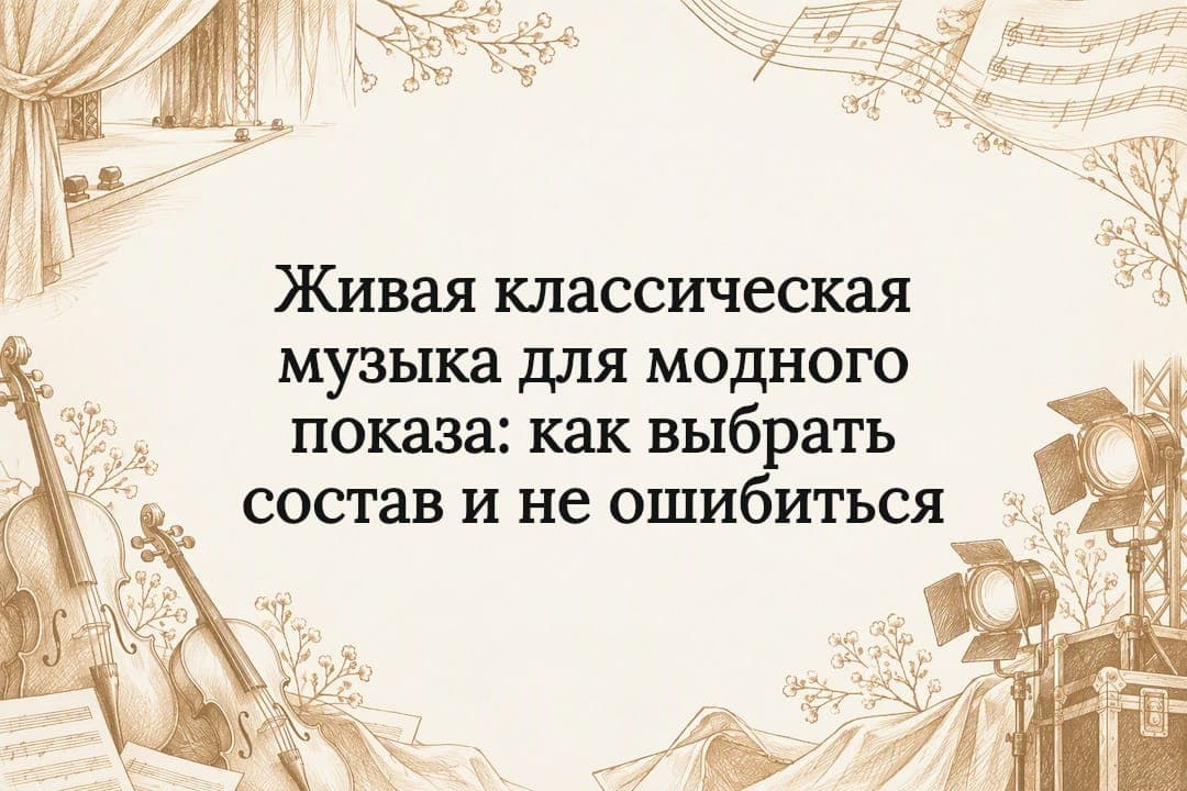 Живая классическая музыка для модного показа: как выбрать состав и не ошибиться