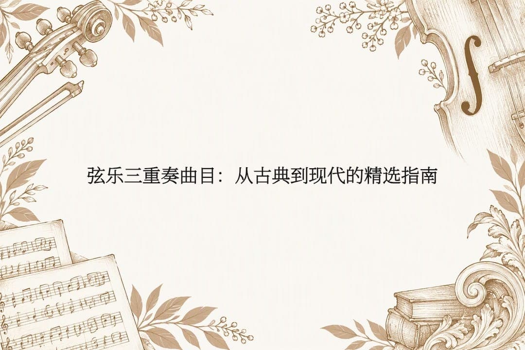 弦乐三重奏曲目：从古典到现代的精选指南