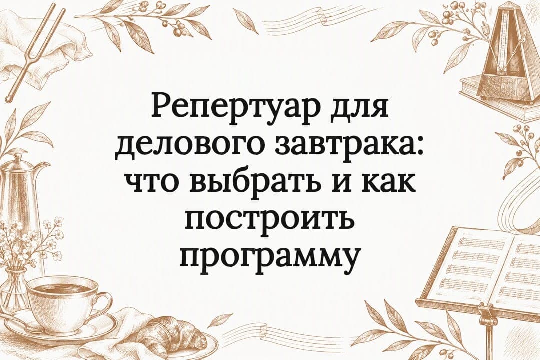 Репертуар для делового завтрака: что выбрать и как построить программу