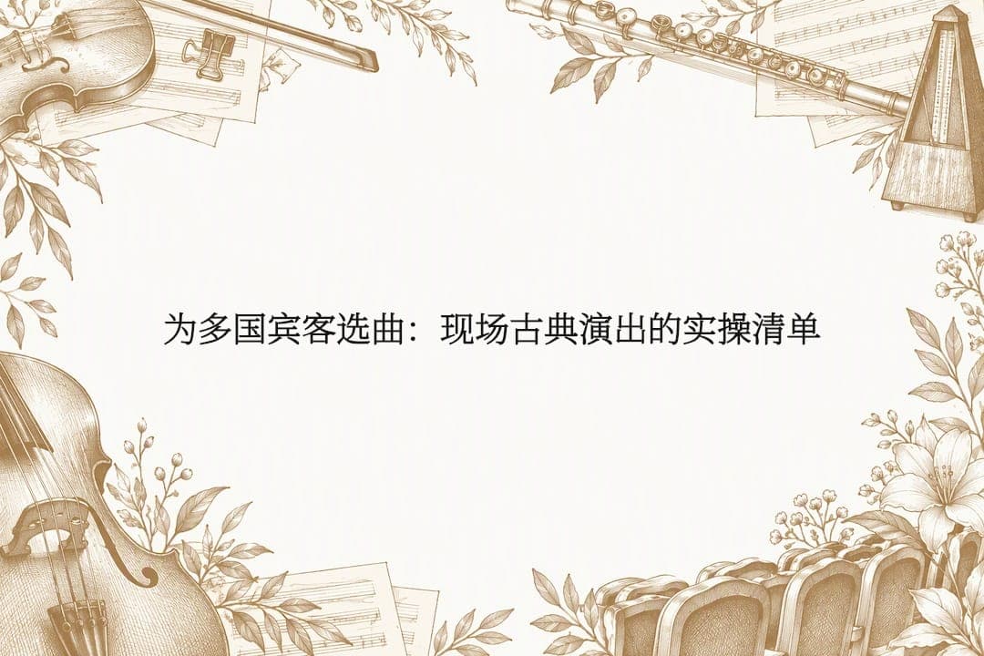 为多国宾客选曲：现场古典演出的实操清单