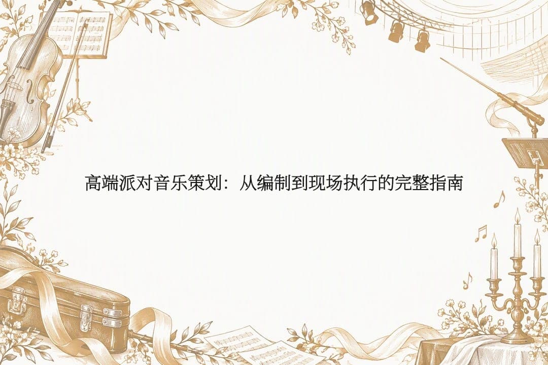 高端派对音乐策划：从编制到现场执行的完整指南