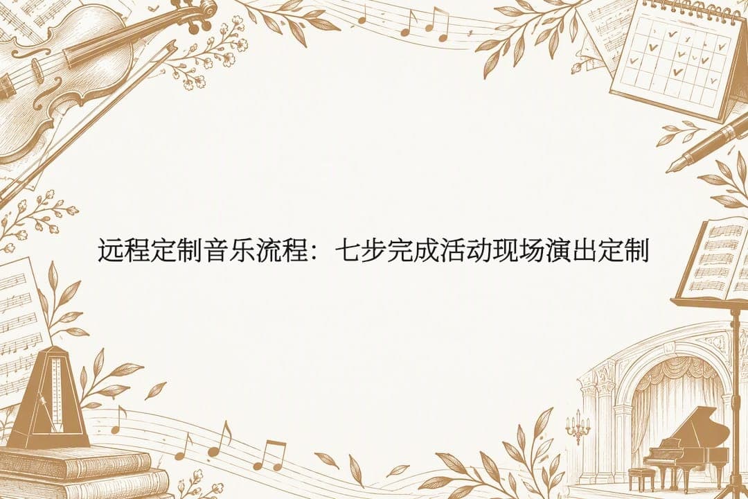 远程定制音乐流程：七步完成活动现场演出定制