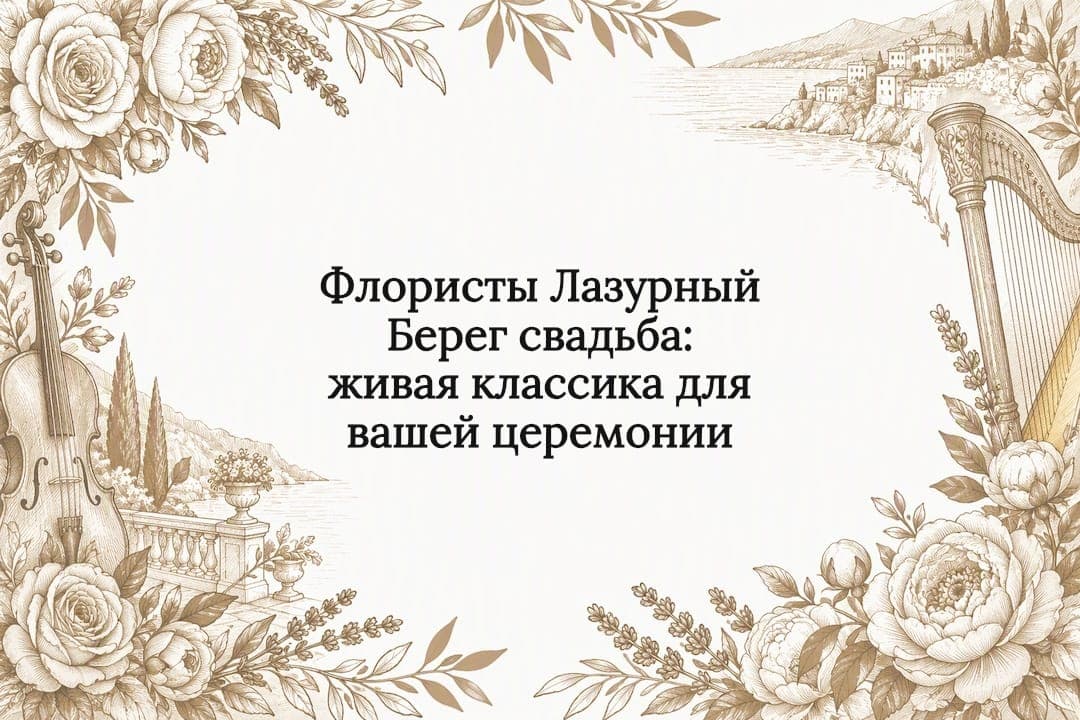 Флористы Лазурный Берег свадьба: живая классика для вашей церемонии