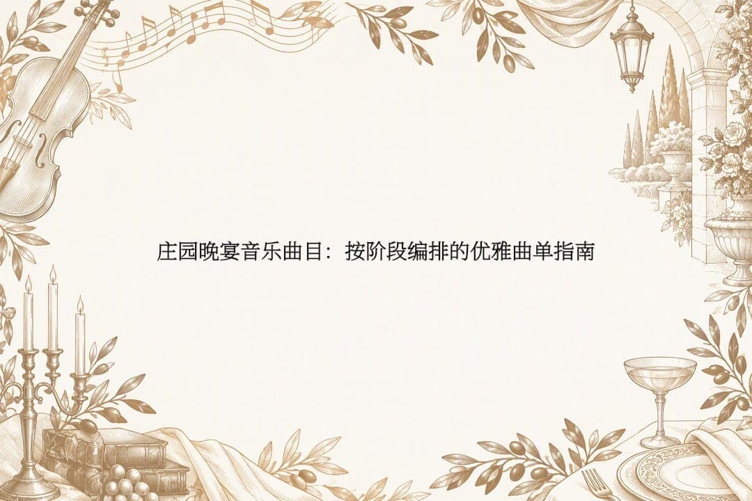 庄园晚宴音乐曲目：按阶段编排的优雅曲单指南