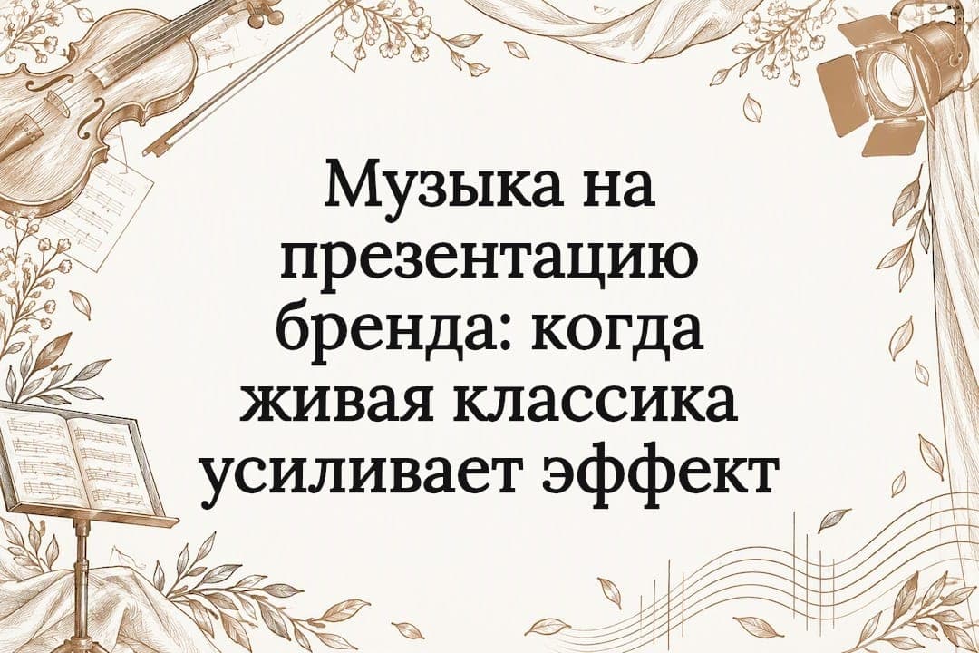 Музыка на презентацию бренда: когда живая классика усиливает эффект