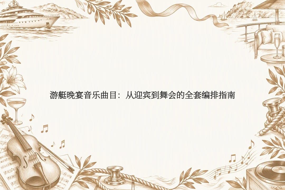 游艇晚宴音乐曲目：从迎宾到舞会的全套编排指南