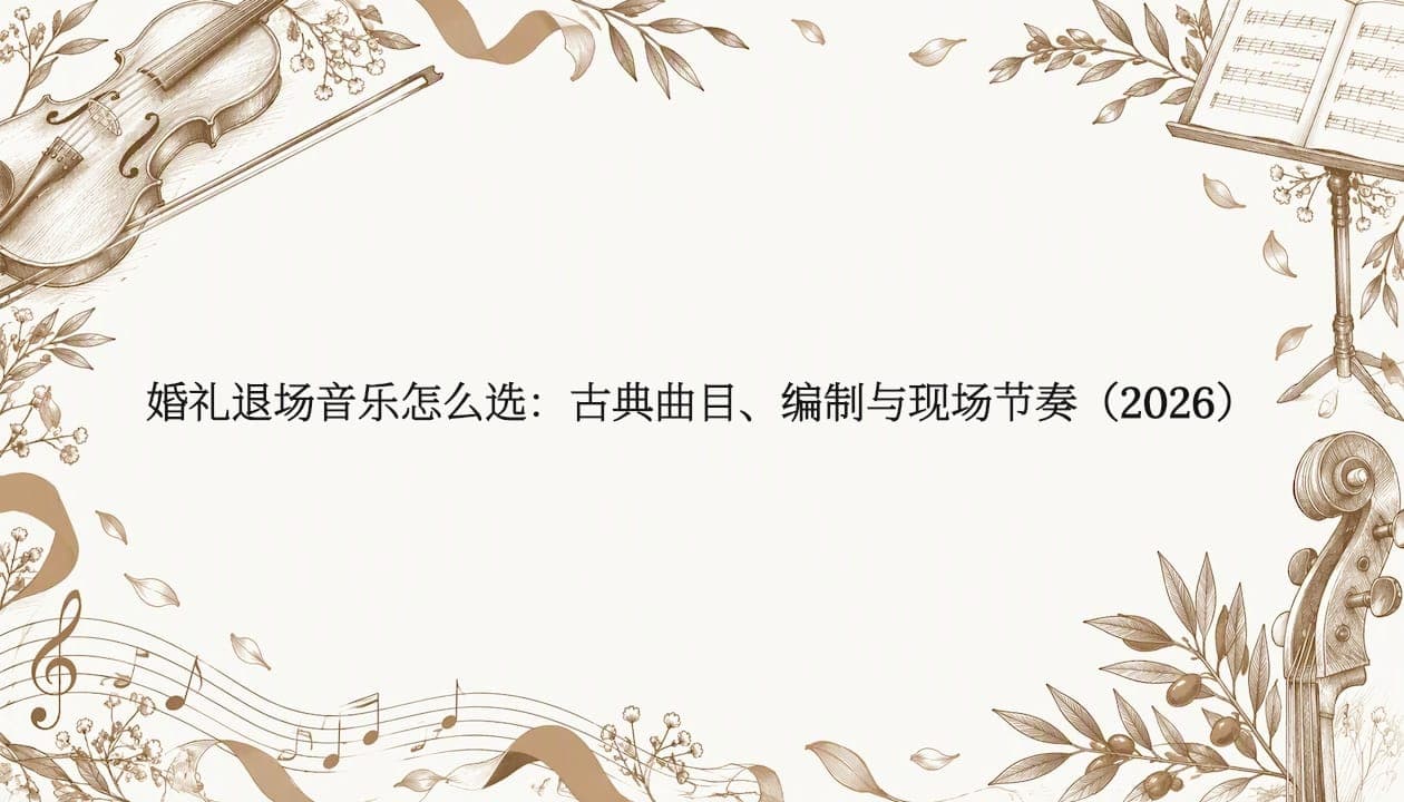 婚礼退场音乐怎么选：古典曲目、编制与现场节奏（2026）