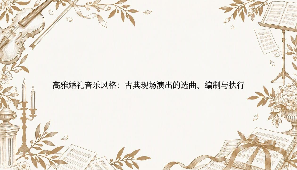 高雅婚礼音乐风格：古典现场演出的选曲、编制与执行