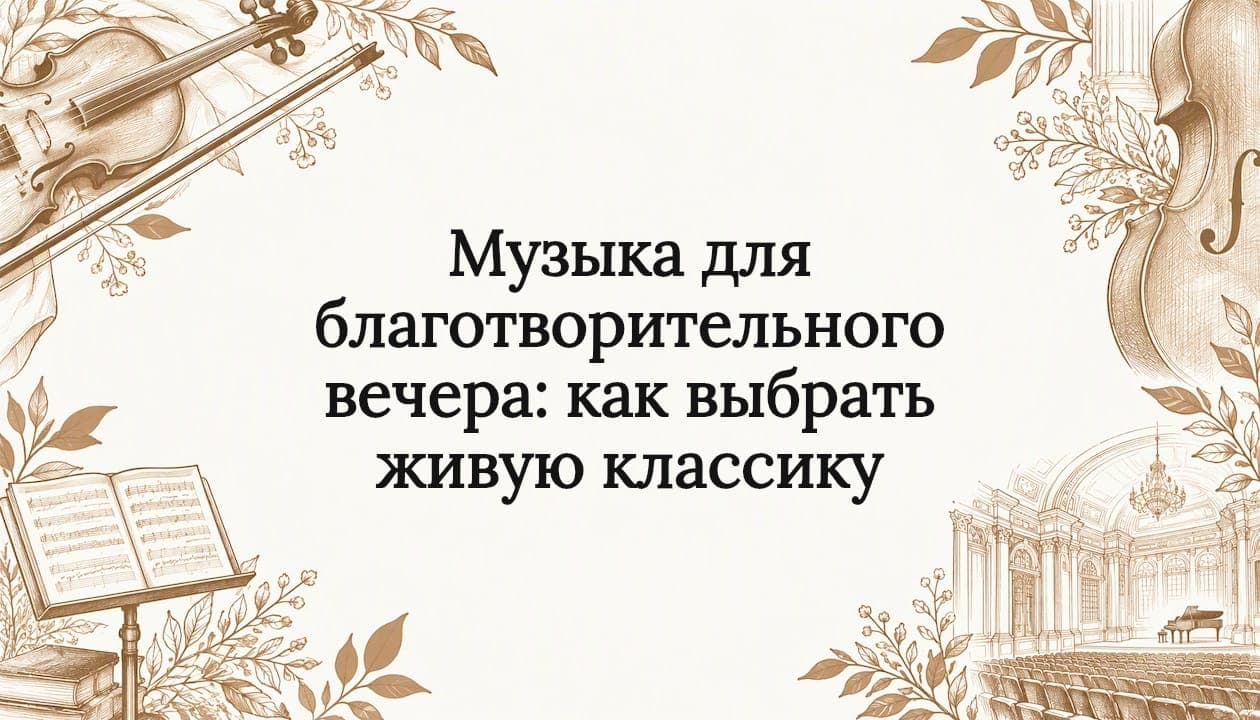 Музыка для благотворительного вечера: как выбрать живую классику