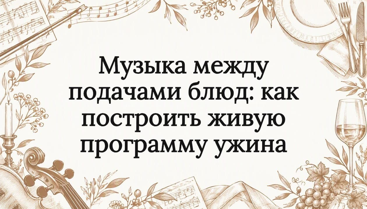 Музыка между подачами блюд: как построить живую программу ужина