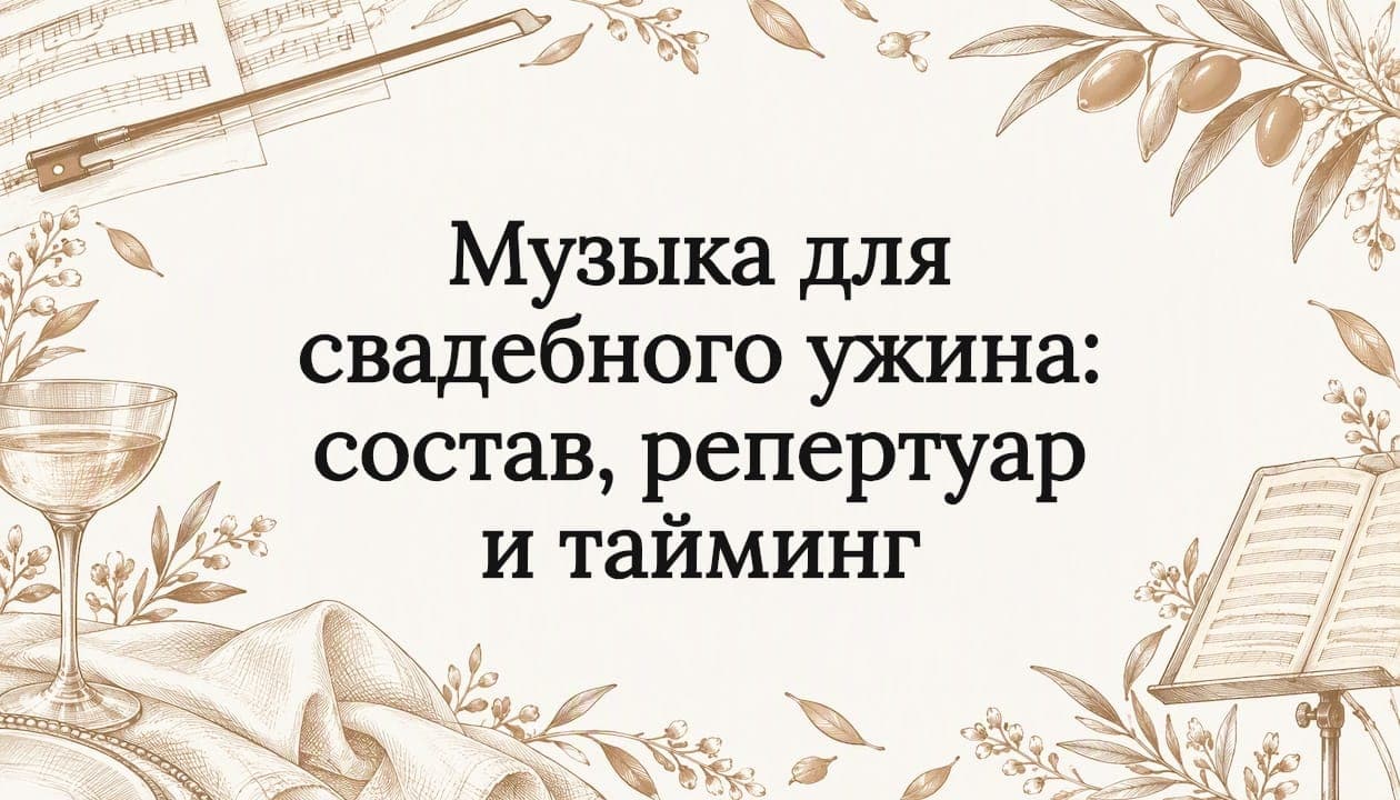 Музыка для свадебного ужина: состав, репертуар и тайминг