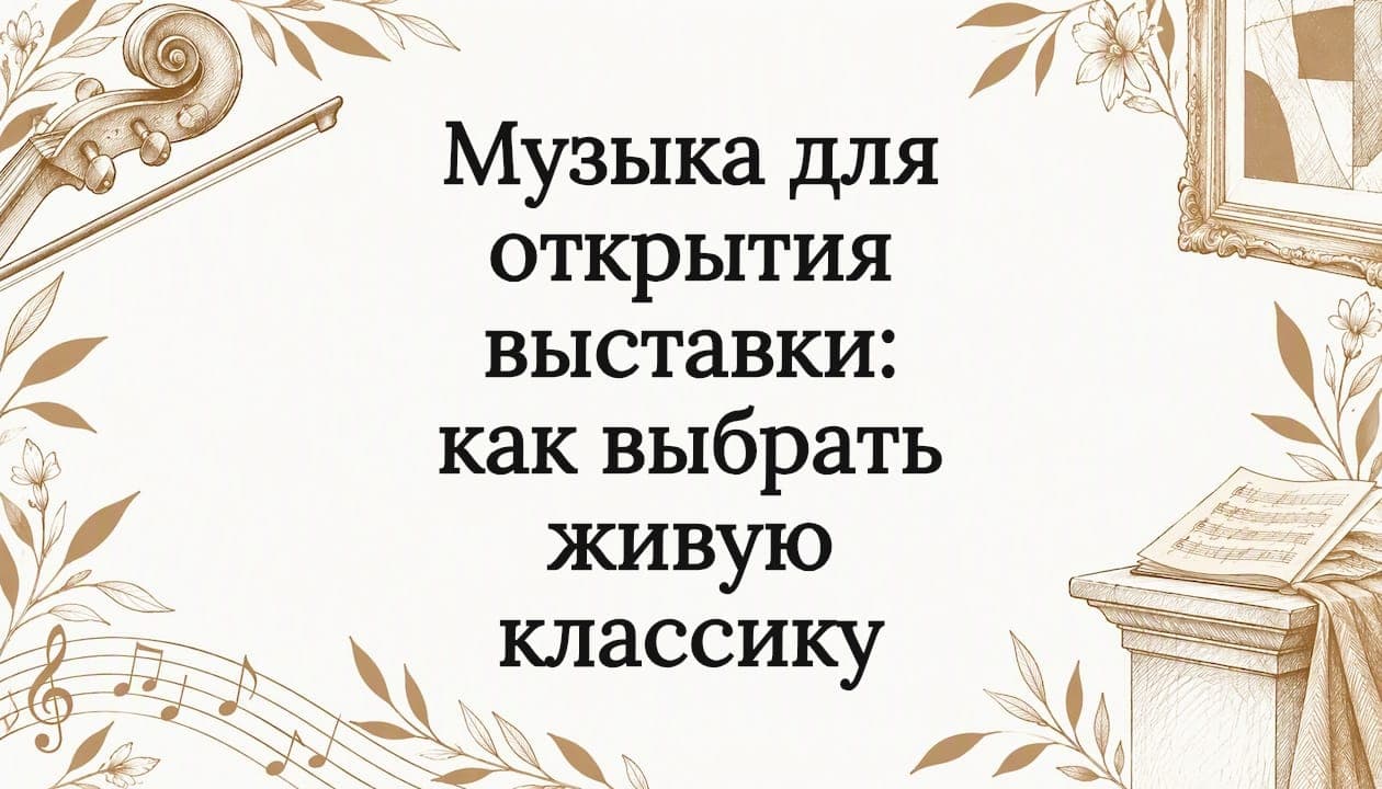 Музыка для открытия выставки: как выбрать живую классику