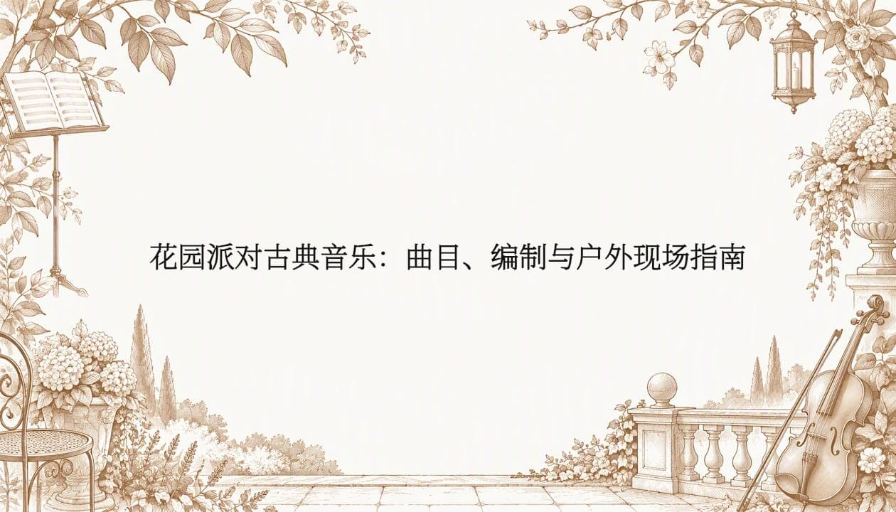 花园派对古典音乐：曲目、编制与户外现场指南