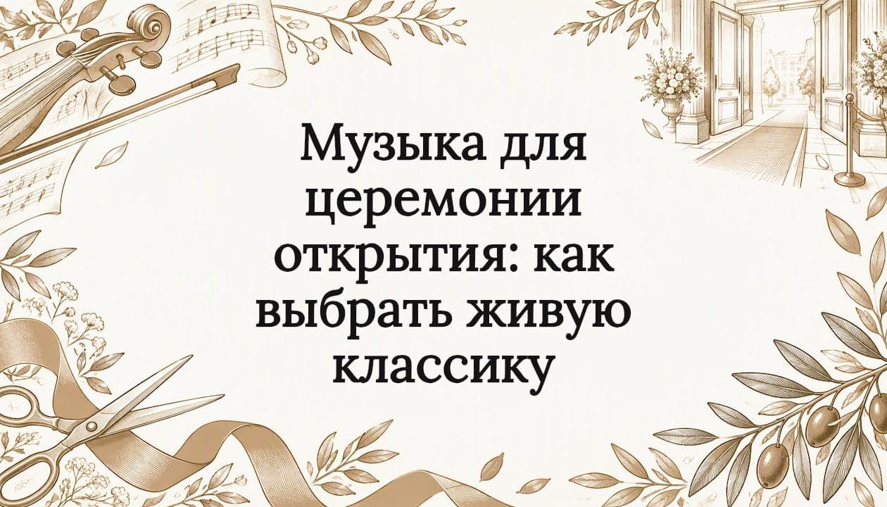 Музыка для церемонии открытия: как выбрать живую классику