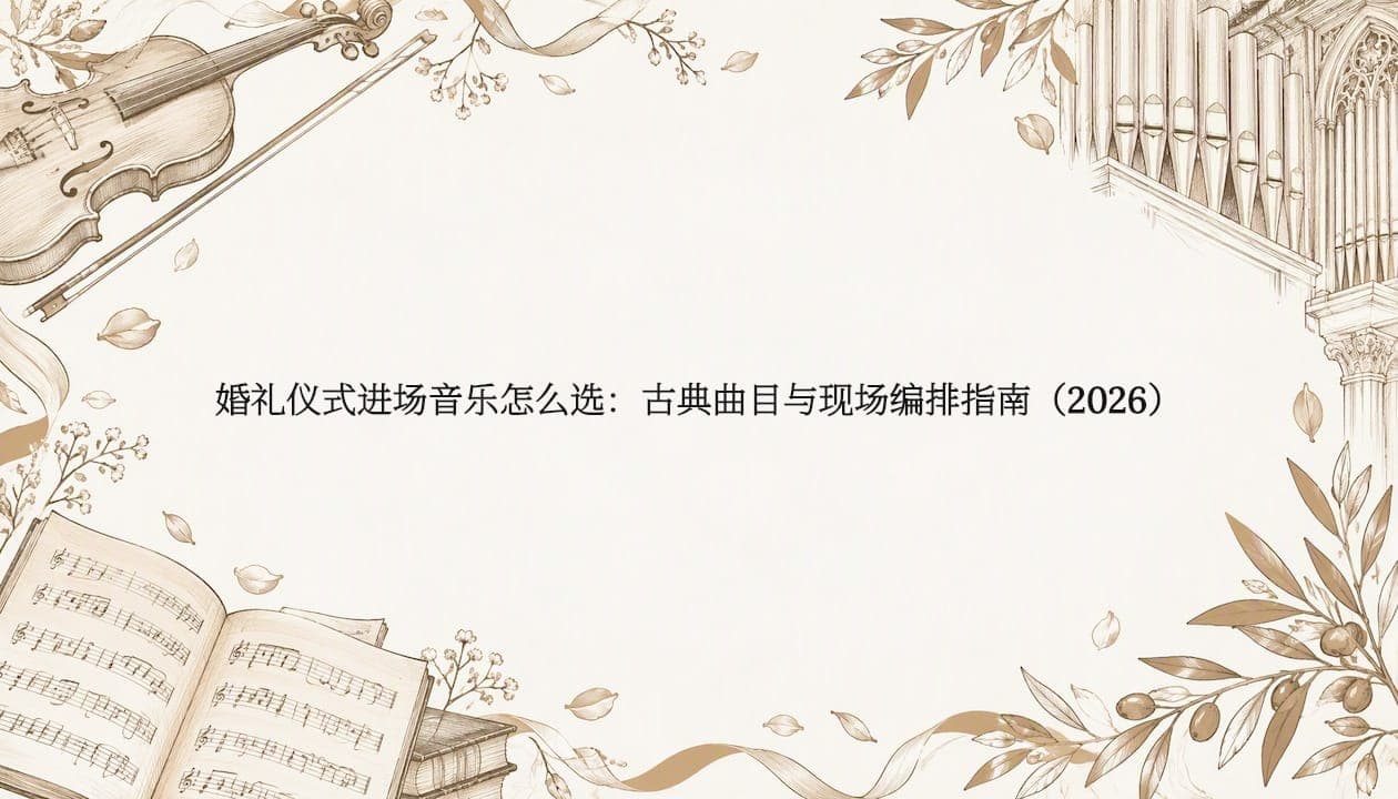 婚礼仪式进场音乐怎么选：古典曲目与现场编排指南（2026）