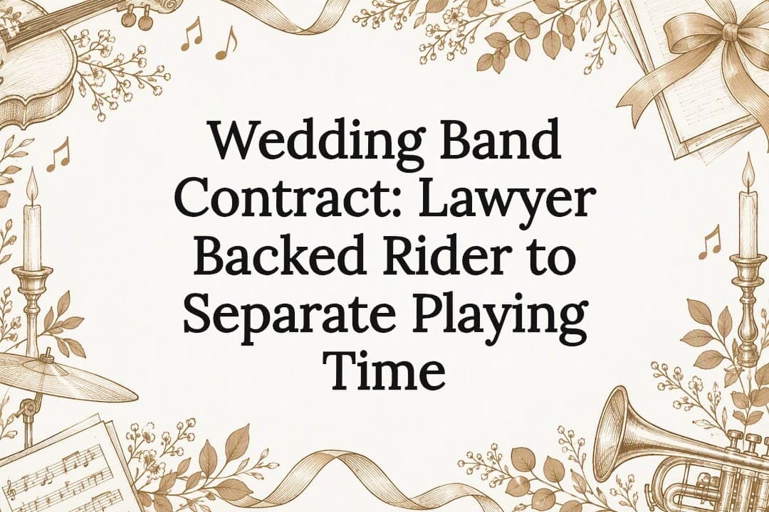 Wedding Band Contract: Lawyer Backed Rider to Separate Playing Time