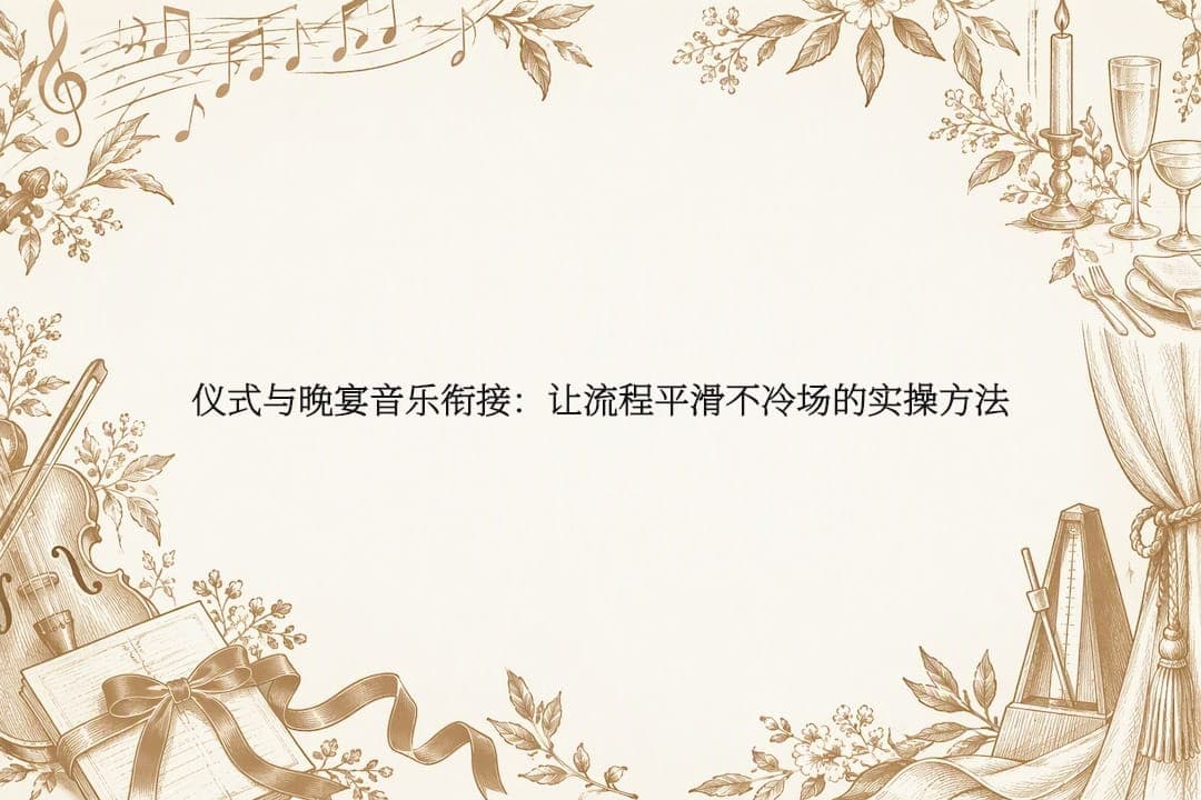 仪式与晚宴音乐衔接:让流程平滑不冷场的实操方法