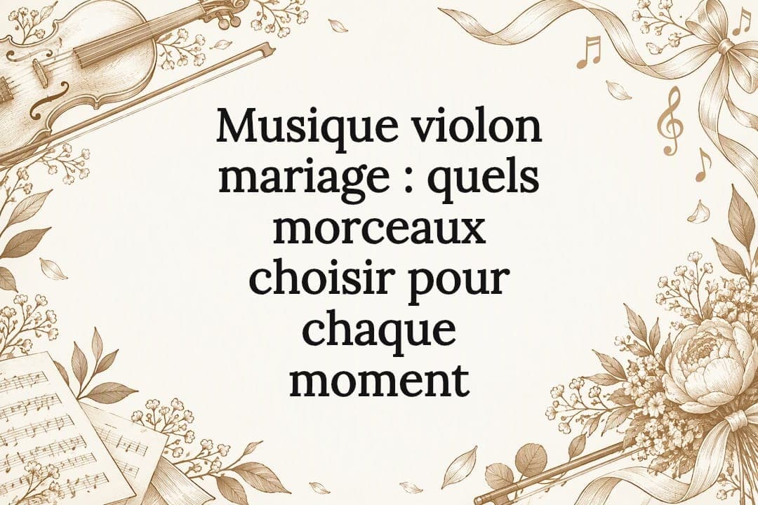 Musique violon mariage : quels morceaux choisir pour chaque moment