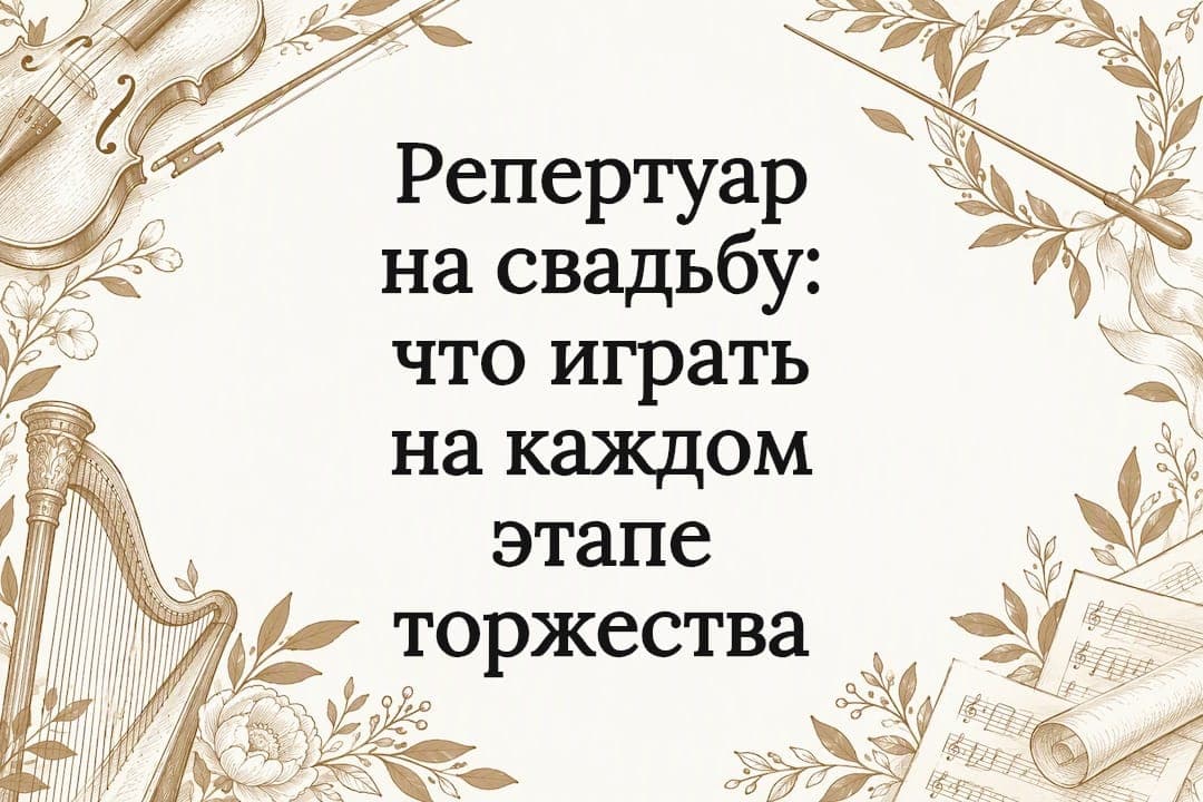 Репертуар на свадьбу: что играть на каждом этапе торжества