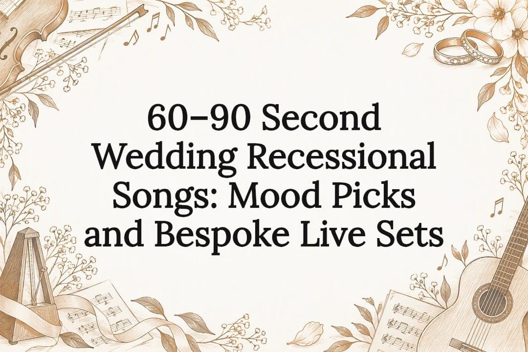 60–90 Second Wedding Recessional Songs: Mood Picks and Bespoke Live Sets