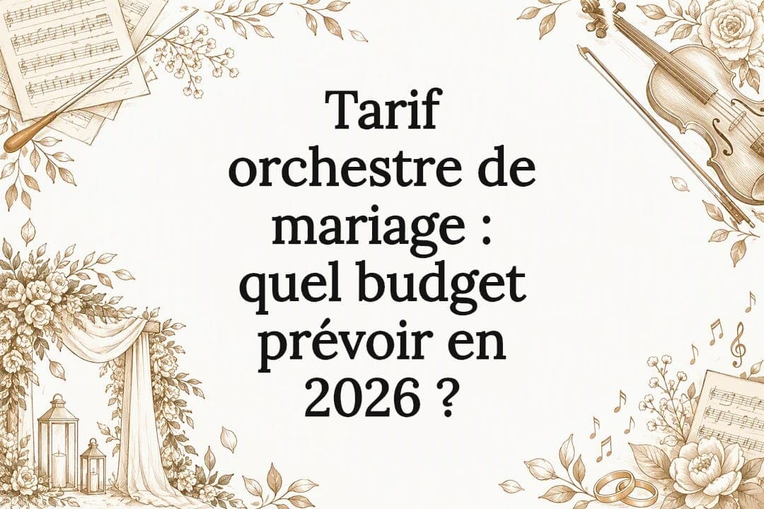 Tarif orchestre de mariage : quel budget prévoir en 2026 ?