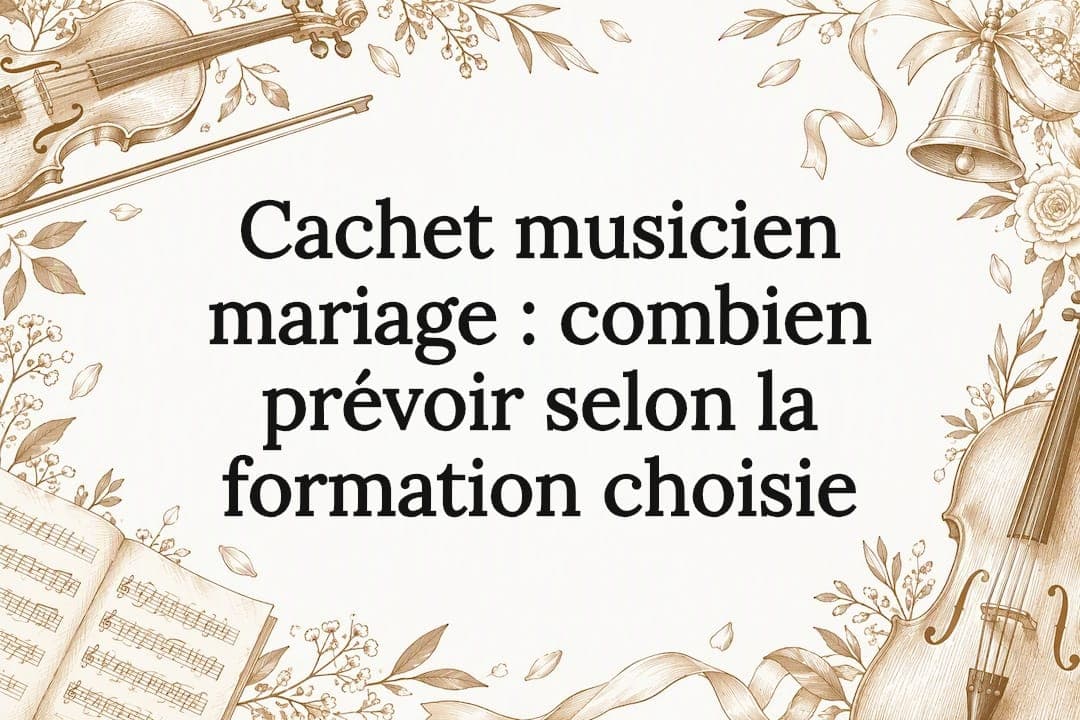 Cachet musicien mariage : combien prévoir selon la formation choisie