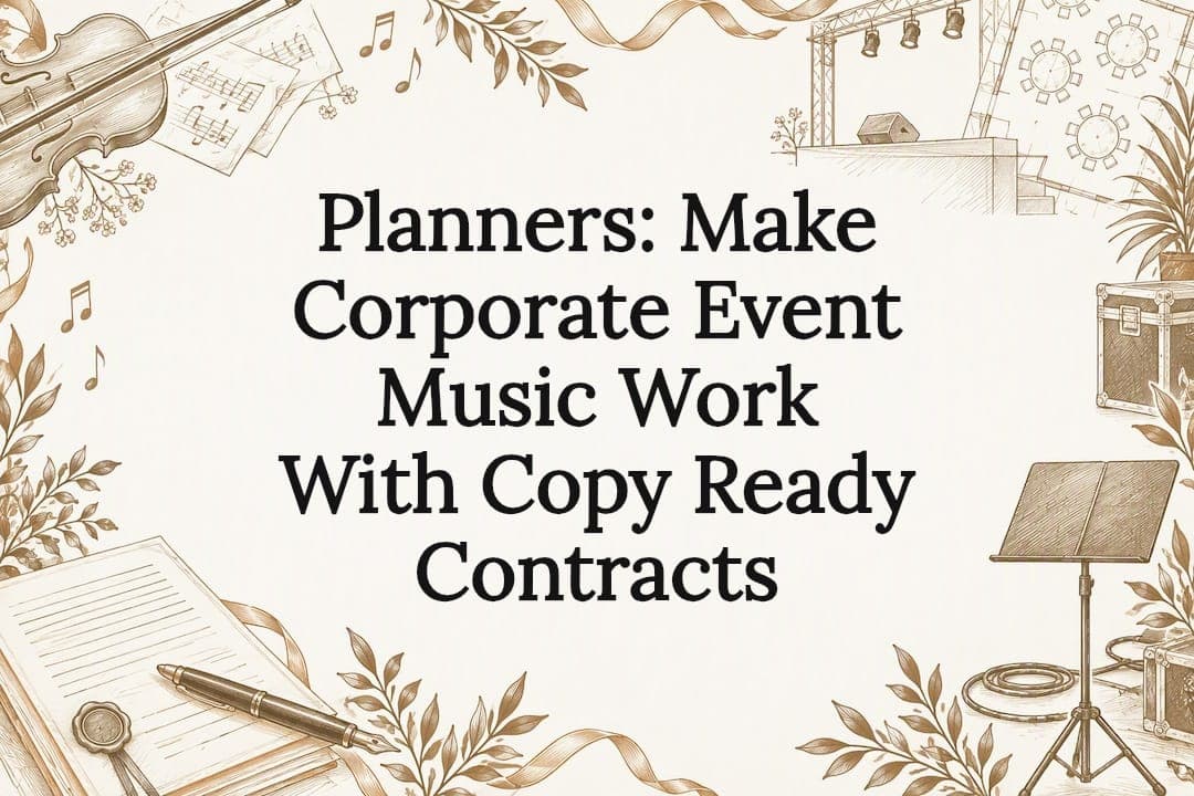 Planners: Make Corporate Event Music Work With Copy Ready Contracts