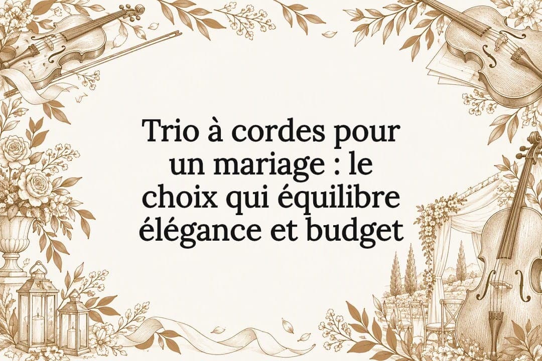 Trio à cordes pour un mariage : le choix qui équilibre élégance et budget