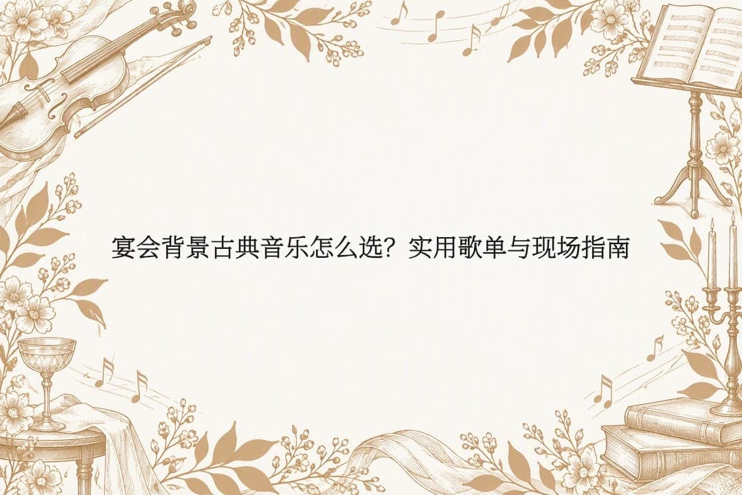 宴会背景古典音乐怎么选?实用歌单与现场指南