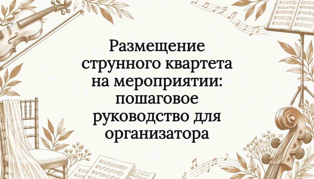 Размещение струнного квартета на мероприятии: пошаговое руководство для организатора
