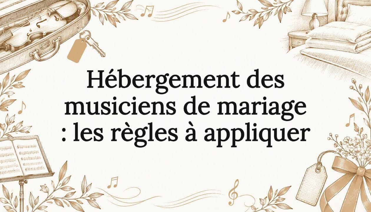Hébergement des musiciens de mariage : les règles à appliquer
