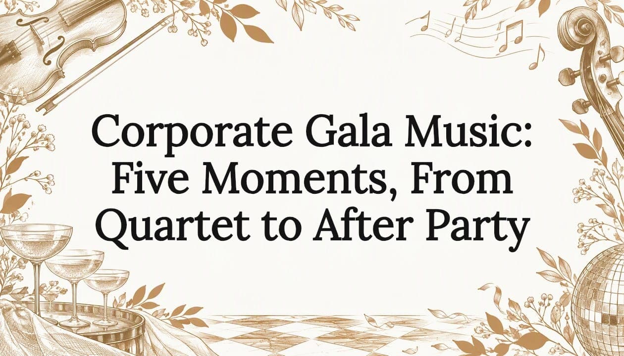 Corporate Gala Music: Five Moments, From Quartet to After Party