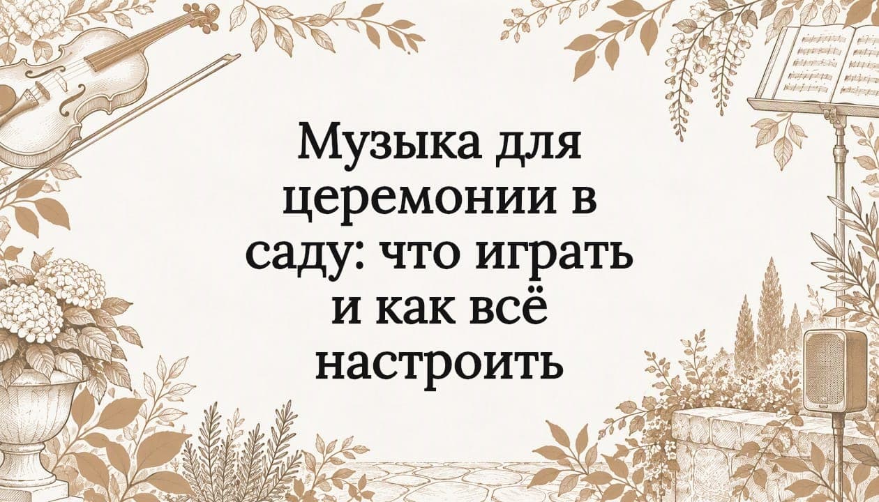 Музыка для церемонии в саду: что играть и как всё настроить