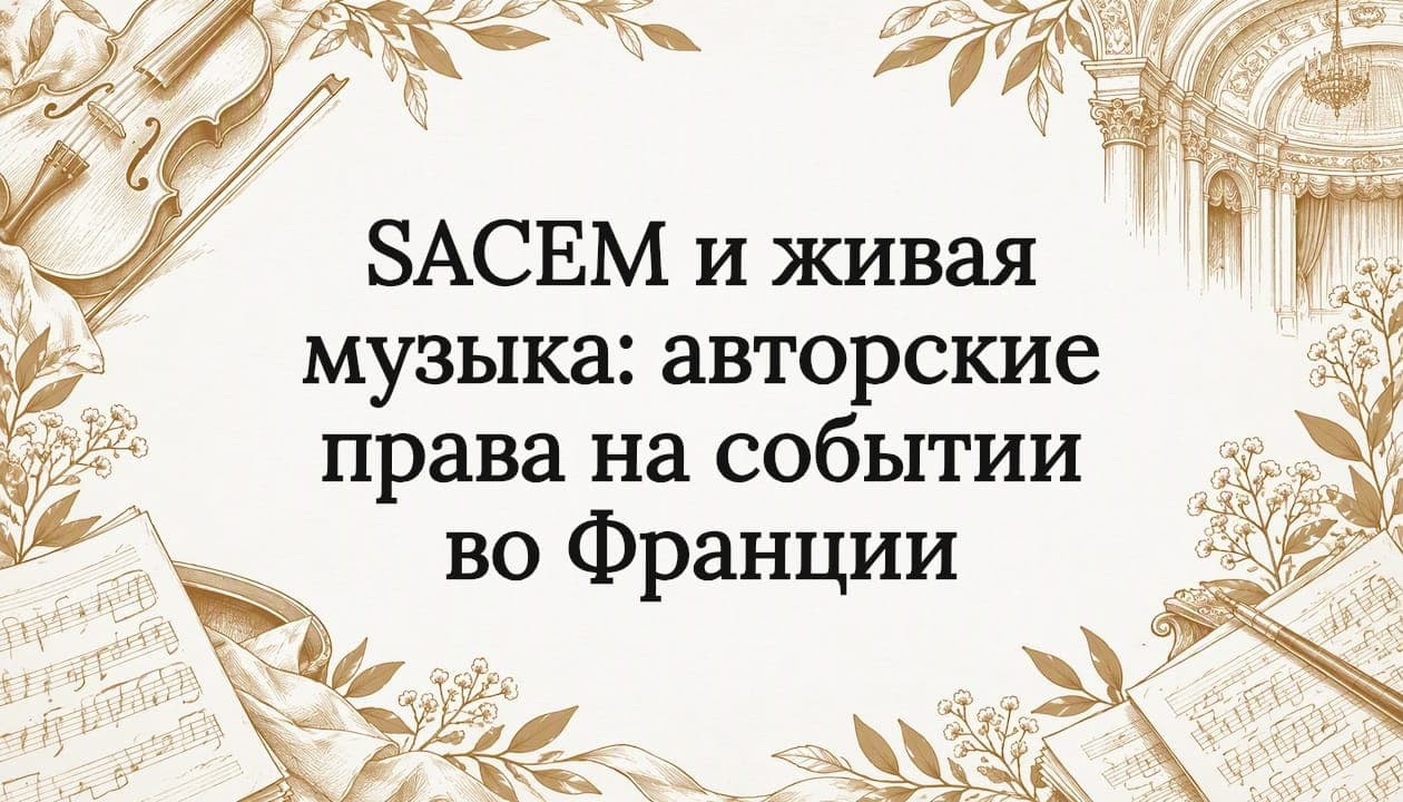 SACEM и живая музыка: авторские права на событии во Франции