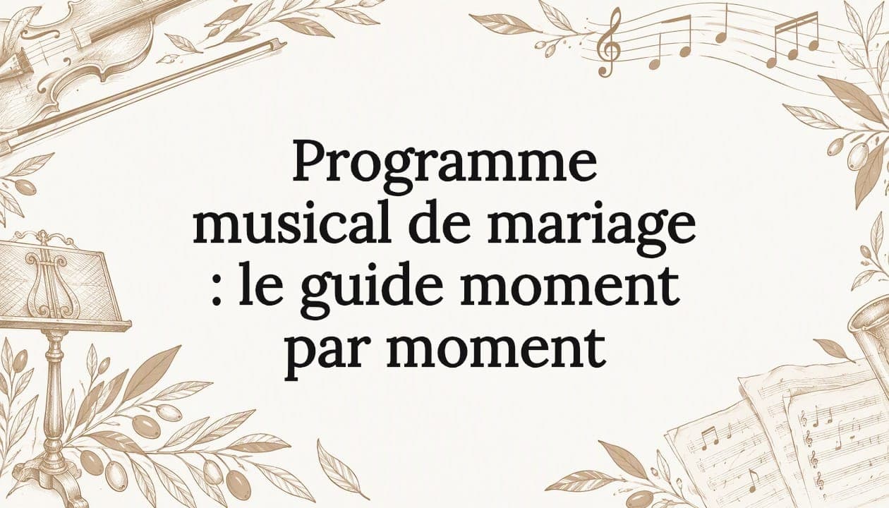 Programme musical de mariage : le guide moment par moment