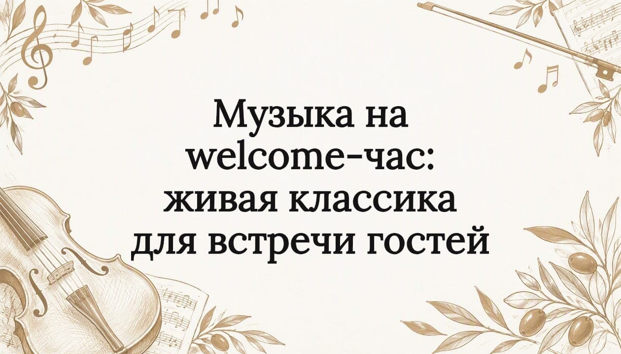Музыка на welcome-час: живая классика для встречи гостей