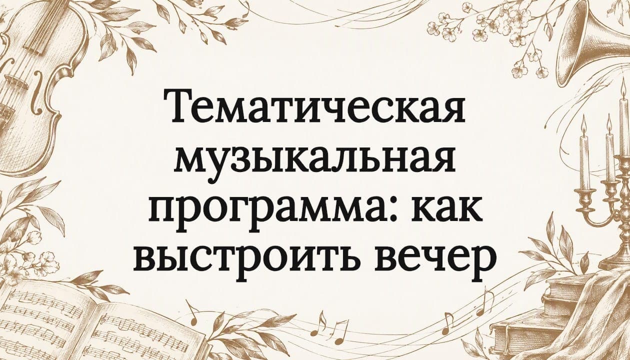 Тематическая музыкальная программа: как выстроить вечер
