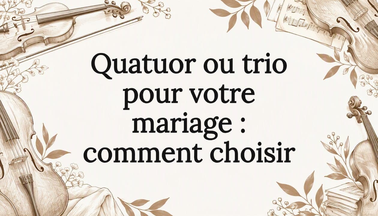 Quatuor ou trio pour votre mariage : comment choisir
