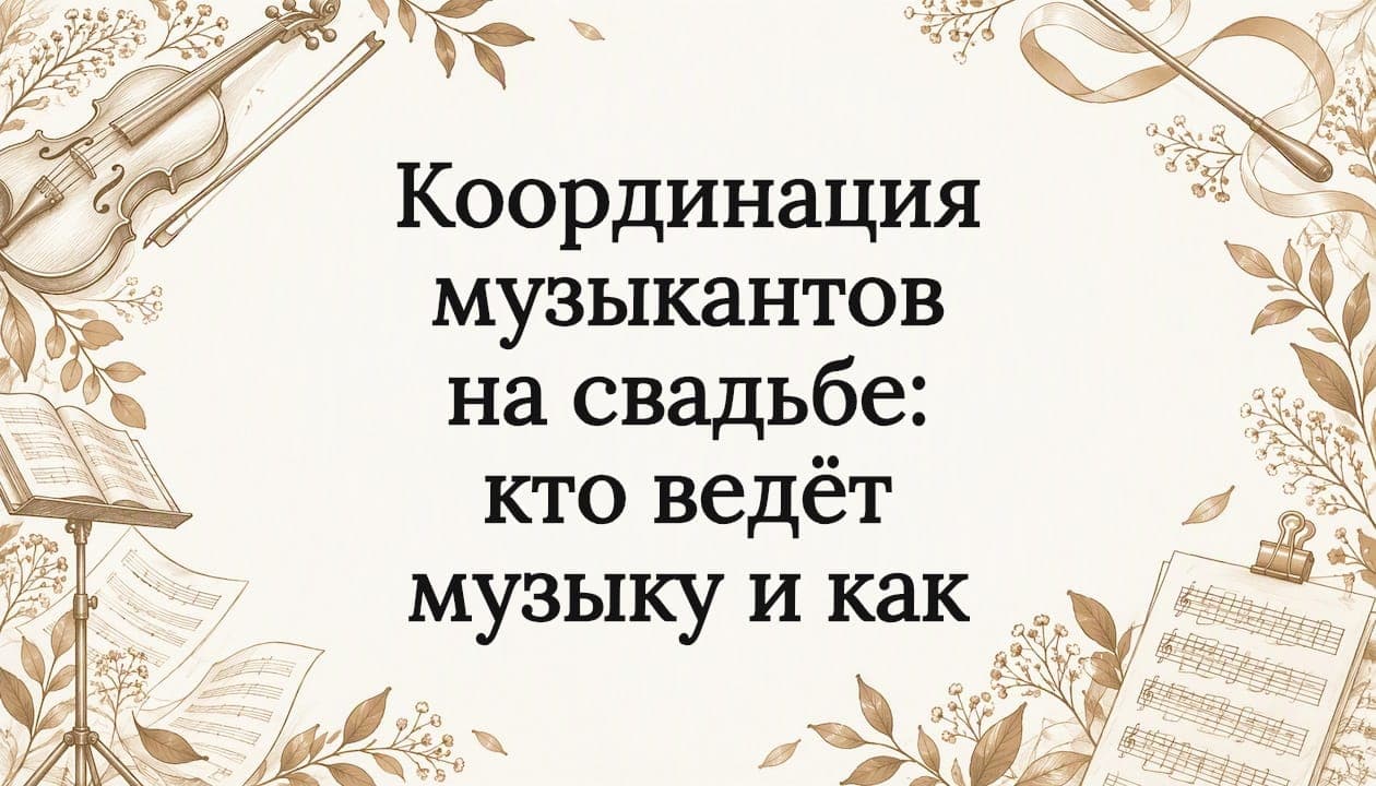 Координация музыкантов на свадьбе: кто ведёт музыку и как