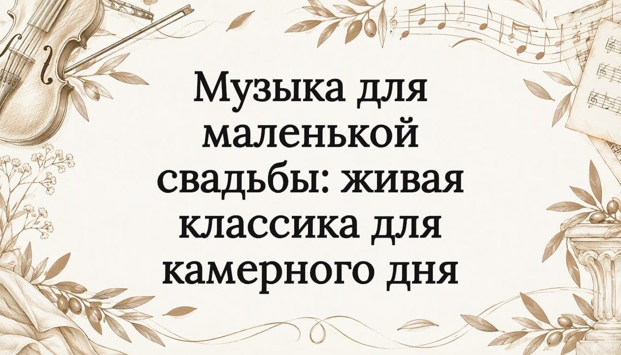 Музыка для маленькой свадьбы: живая классика для камерного дня
